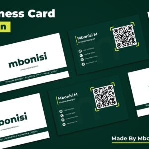 Business card with QR code – customizable template and unique designs available