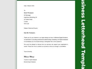 business letterhead template
