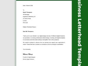 business letterhead template