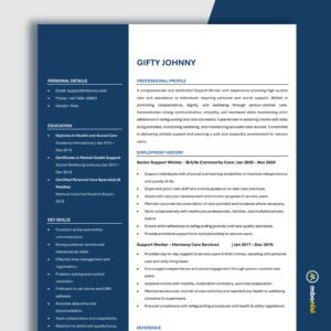 Editable Modern CV Template Microsoft Word – Professional Resume Design