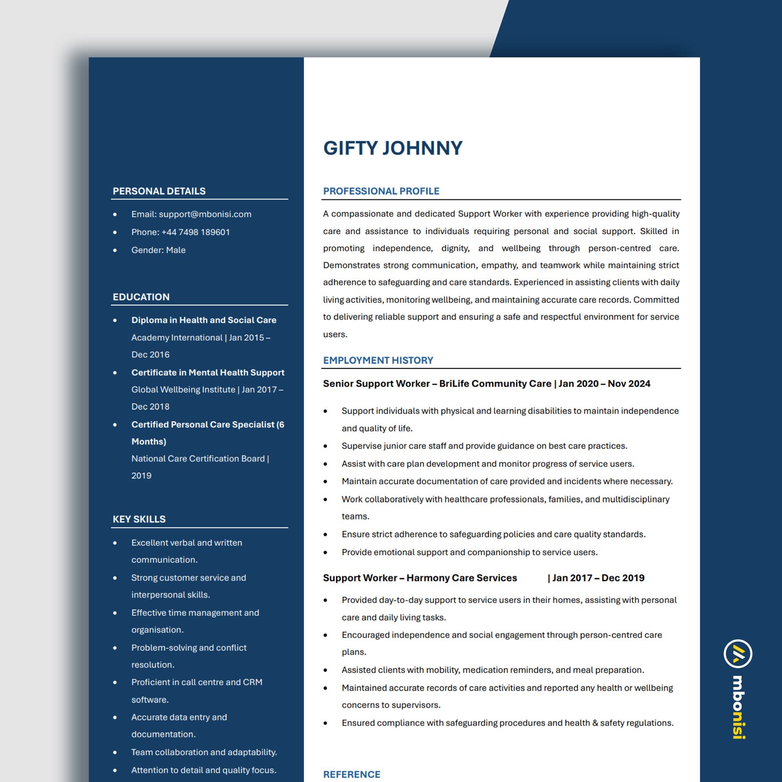 Editable Modern CV Template Microsoft Word – Professional Resume Design