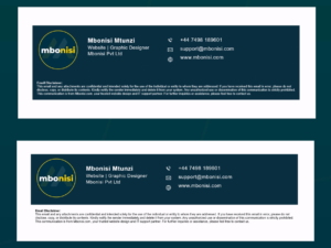 Professional email signature template designed in Microsoft Word for Outlook and Gmail